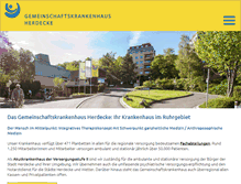 Tablet Screenshot of gemeinschaftskrankenhaus.de